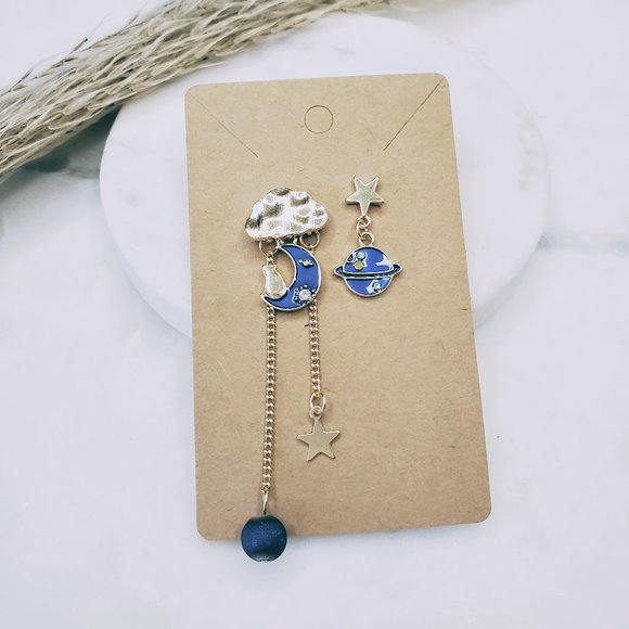 Jewelry - 5 for $25 Moon and Star Statement Earrings